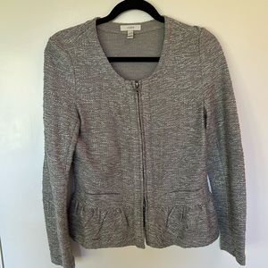 JCrew Grey cardigan with zipper